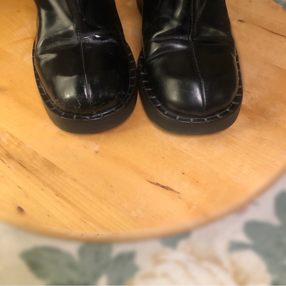 ❤️‍🔥🪽90s Y2K🪽❤️‍🔥 Vintages chunky glossy black boots - Picture 7 of 9